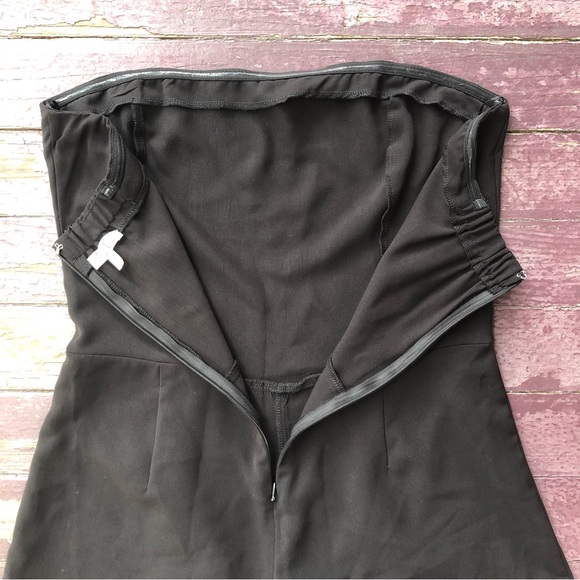 TCEC Strapless Short Romper Size L Black Front Ruffle - Picture 11 of 14